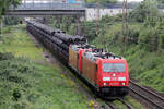 DBC 185 207-8 mit 185 270-6 auf der Hamm-Osterfelder Strecke in Recklinghausen 1.7.2020