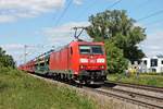 Am Nachmittag des 29.05.2020 fuhr 185 189-8 mit dem GA 47049 (Zeebrugge Bundel Zwankendamme - Zofingen), welchen sie von Mannheim Rbf bis Basel SBB RB bespannte, über die Rheintalbahn durchs
