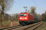DB Cargo 185 394-4 auf der Hamm-Osterfelder Strecke in Datteln am 31.03.2021