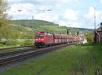 DB 185 382-9 mit einem Güterzug Richtung Bebra, am 19.05.2021 in Oberhaun.