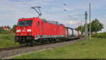 Der  Bertschi-Zug  zwischen Ruhland und Ludwigshafen wird derzeit häufig mit unterschiedlichen Loks der DB oder SBB Cargo gefahren.