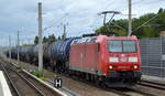 DB Cargo AG [D] mit  185 009-8  [NVR-Nummer: 91 80 6185 009-8 D-DB] und Kesselwagenzug am 13.09.21 Berlin Blankenburg.