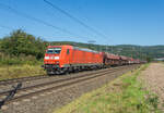 185 188-0 mit einen gemischten Güterzug bei Reilos am 08.09.2021