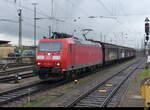 DB - 185 08-1 mit Güterzug unterwegs im Bahnhofsareal des Bahnhof Basel Bad. am 29.09.2022