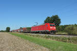 Schutterwald - 22. September 2022 : 185 086 mit einem Stahlzug unterwegs nach Basel.