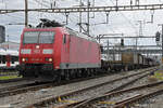 DB Lok 185 096-4 durchfährt am 31.03.2023 den Bahnhof Pratteln.