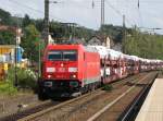 185 381 zog am 26.08.09 einen Audizug durch Kreuztal nach Emden.
