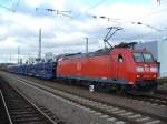 185 026-2 steht mit einen gemischten Güterzug nach Einsiedlerhof am 13.09.2011 in Kaiserslautern