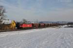 185 232 mit Güterzug am 02.02.2012 bei Pölling
