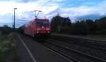 185 300 mit gemischten Güterzug am 11.07.2012 in Gundelsdorf.
