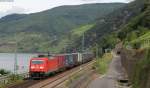 185 372-0 mit einem KLV Zug bei Assmanshausen 2.8.12