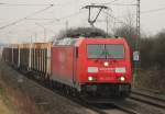 185 265-6 DB Schenker Rail bei Staffelstein am 08.01.2013.