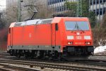 185 355-5 DB rangiert in Aachen-West bei Wolken am 3.3.2013.