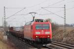 185 188-0 DB Schenker Rail bei Staffelstein am 26.03.2013.