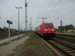Am 22.04.2013 kam 185 289 mit einem DB Schenkerzug durch Stendal in Richtung Magdeburg.