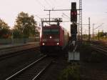 Am 06.06.2013 kam 185 294 mit einem gemischten Güterzug durch den Messebahnhof Hannover/Laatzen.