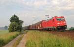 Am 19.Juni 2013 war DBSR 185 209 mit einem Mercedes-Zug bei Burgstemmen auf dem Weg nach Bremerhaven.