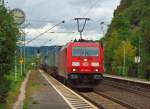 Mit einem Walther Klv aus Richtung Linz kommend ist die 185 387-8 gerade bei der Druchfahrt in Leubsdorf als ich sie ablichtete.....Samstag der 14.9.2013
