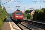 Durchfahrt am 08.07.2013 von 185 035-3 mit dem täglichen gemischten Güterzug von Mullhouse nach Offenburg in Kollmarsreute gen Emmendingen.