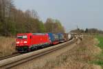 185 391 mit KLV-Zug bei Gutmart (01.04.2014)