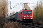 185 362-1 auf der Hamm-Osterfelder Strecke in Recklinghausen-Suderwich 29.11.2014