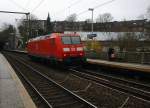 Ein Nachschuss von der 185 064-3 DB kommt als Lokzug aus Aachen-West nach Stolberg-Hbf aus Richtung Aachen-West und fährt durch Aachen-Schanz in Richtung Aachen-Hbf,Stolberg-Hbf.