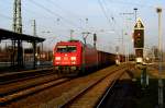 Am 19.03.2015 kam die 185 233-4 von der DB aus Richtung Magdeburg nach Stendal und fuhr weiter in Richtung Hannover .