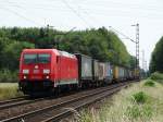 DB Schenker Rail 185 208-6 mit KLV am 06.06.15 bei Mainz Bischofsheim 