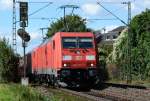 185 260-7 Doppeltraktion for Tankzug durch Bonn-Beuel - 28.09.2015