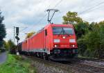 185 318-3 Doppeltraktion vor Güterzug durch Bonn-Beuel - 23.10.2015