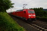Am Abend des heutigen Tages habe ich den Lokzug mit der 185 235-9 dann noch einmal in Leutesdorf am Rhein vor die Linse bekommen.