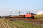 DB Cargo 185 030 mit EK 54533  Düsseldorf-Reisholz - Gremberg // Langenfeld-Berghausen // 6. März 2014
