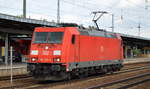 DB Cargo AG [D] mit  185 252-4  [NVR-Nummer: 91 80 6185 252-4 D-DB] am 12.09.19 Durchfahrt Bahnhof Flughafen Berlin Schönefeld.