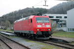 BR 185 102-1 am 8.2.2021 in Winterthur Wülflingen als Lokzug von Buchs SG nach Basel RB