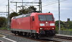 DB Cargo AG, Mainz mit ihrer  185 014-8  (NVR:  91 80 6185 014-8 D-DB ) am 18.09.23 Höhe Bahnhof Leipzig-Thekla.