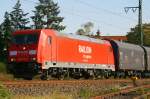 Die 185 312-6 mit einem Güterzug aufgenommen in Flörsheim am 23.09.2009.