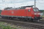 RHEINE (Kreis Steinfurt), 24.05.2014, E-Lok 185 148-4 wartet auf den nächsten Einsatz
