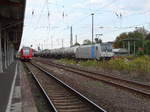 Am 16.09.2017 kam die 185 671 mit einem Kesselzug aus Richtung Magdeburg nach Stendal und fuhr weiter in Richtung Uelzen.