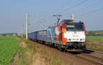 185-CL 002 der Captrain führte am 29.09.17 den Stahlzug nach Zeithain durch Rodleben Richtung Roßlau.