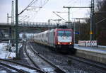 185 592-3  von der HSL Logistik GmbH, (BRLL - Beacon Rail Leasing )  kommt aus Richtung Aachen-Hbf-Aachen-Rothe-Erde,Eilendorf mit einem Zuckerleerzug aus Antwerpen-Lillo(B) nach Wabern(D) und