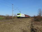 Am 18.03.2018 kam die 185 649 mit einem Kohlezug aus Richtung Magdeburg nach Stendal und fuhr weiter in Richtung Uelzen.