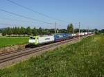 Die 185 533 mit einem KLV-Zug am 07.06.2019 unterwegs bei Andorf.