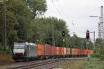 MRCE/boxXpress.de 185 544 am 20.9.13 mit einem Containerzug in Ratingen-Lintorf.