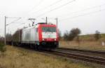 Am 26.03.2015 kam die 185 649-1 von der ITL aus der Richtung Magdeburg nach Demker und fuhr weiter in Richtung Stendal .