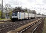 Am 17.04.2015 kam die 185 141-8 von der  Railpool  aus Richtung Magdeburg nach Niederndodeleben und fuhr weiter in Richtung Braunschweig.