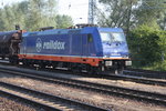 Am Morgen des 04.06.2016 war 185 419-9 der Firma Raildox abgestellt im Bahnhof Rostock-Bramow.