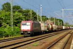 Am 05.06.2016 kam die 185 593-1 von Crossrail aus Richtung Magdeburg nach Niederndodeleben und fuhr weiter in Richtung Braunschweig .