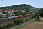 185 717-6 von Railpool mit einem Containerzug bei Retzbach-Zellingen Richtung Gemünden (Main), 23.07.2015