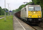 186 166-5 der Euro Cargo Rail kommt mit einem Schrottzug aus Köln-Kalk(D) nach Genk-Goederen(B) und kommt aus Richtung