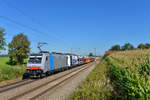 186 286 + 139 555 mit DGS 48867 am 08.09.2016 bei Hilperting.